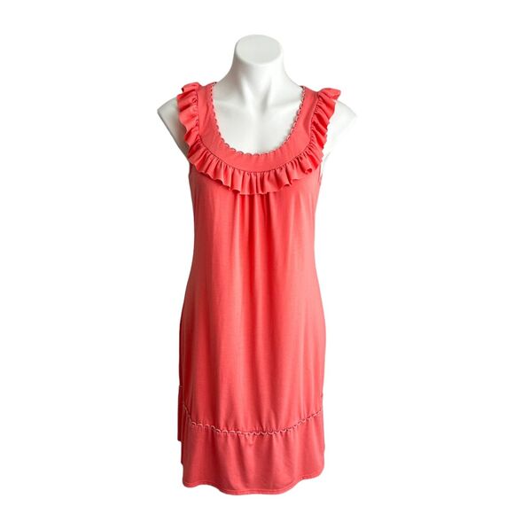 Bluheaven Women Orange Casual Dress Ruffled Sundress Summer Beach Coverup Sz L - Picture 11 of 11